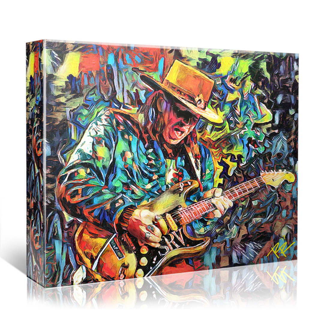 Stevie Ray Vaughan Art Print, Blues Canvas, SRV Painting Print | eBay