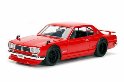 JADA JDM TUNERS 1971 NISSAN SKYLINE GTR KPGC10 RED 1:24 NEW NO BOX