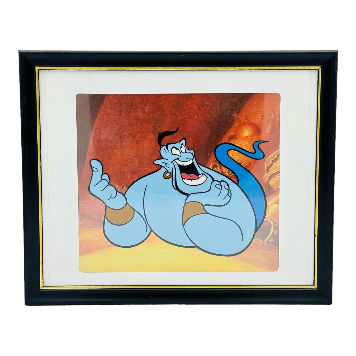 Disney Aladdin Genie Animation Cel With Background 1995 8” x 7.75