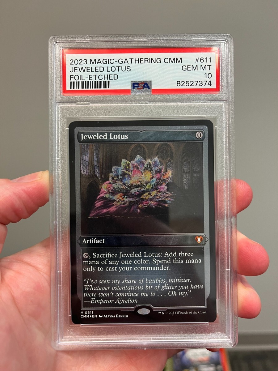 Jeweled Lotus Foil Etched Commander Masters MTG PSA 10 gem mint