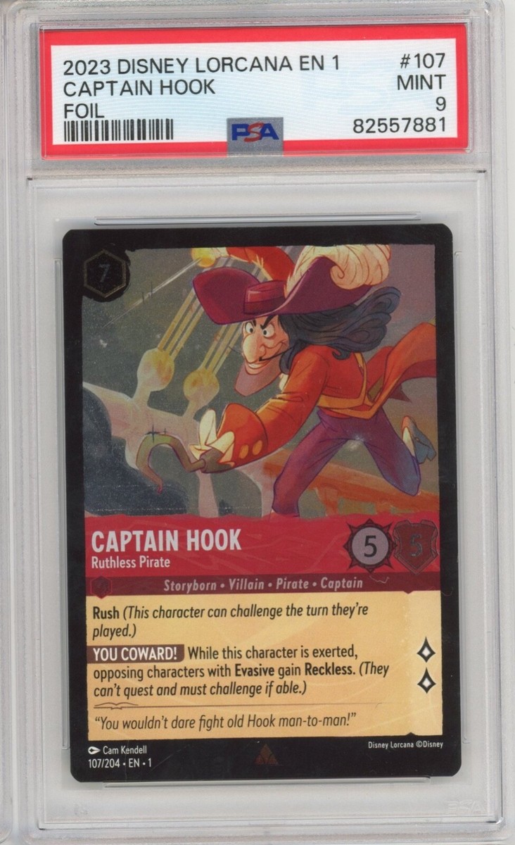Disney Lorcana TCG Captain Hook First Chapter EN1 Rare Foil #107
