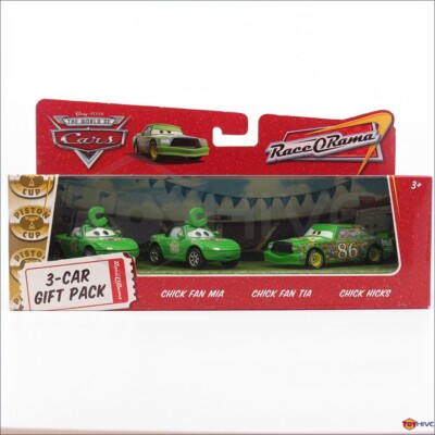 Disney Pixar Cars Chick Hicks 3-Car Gift Pack green Fan Mia Tia by