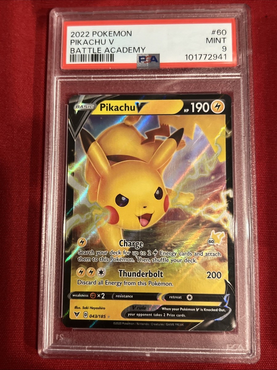 Pikachu V - (#60 Pikachu Stamped) 043/185 Battle Academy 2022 Holo
