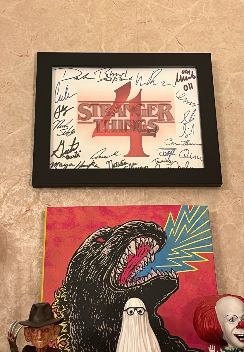 Stranger Things Season 4 Title Card Cast-Signed- 8.5x11- Autograph