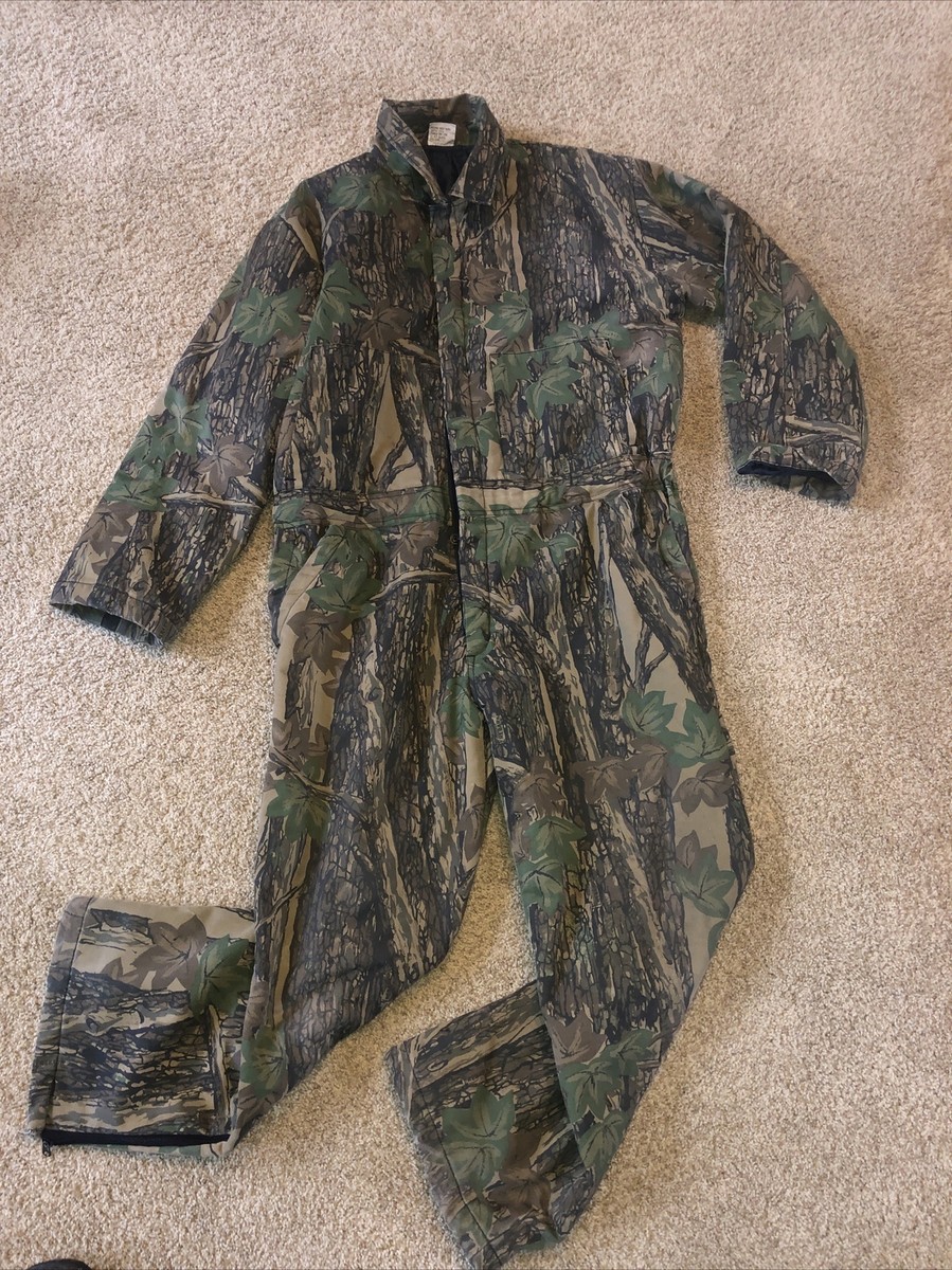 TreBark old school Camo pattern Insulated Hunting Coveralls Men's