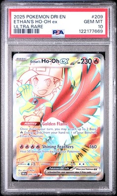 Ethan'S Ho-Oh Ex #209 2025 Pokemon Dri En-Destined Rivals PSA 10