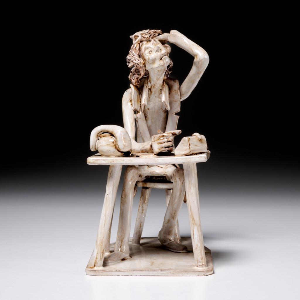 Dino Bencini Accountant CEO Man at Desk Sculpture Figurine Italy 8