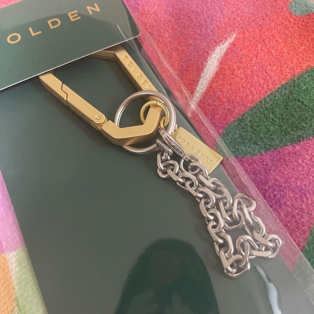 BTS Jungkook Golden Solo Album Official Bracelet Key Ring Set