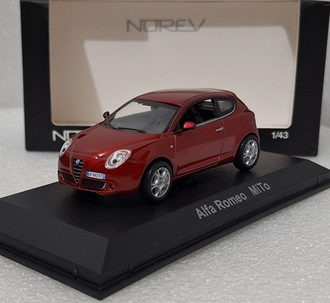 Alfa Romeo Mito Red 2008 1:43 Norev 790031 SUPERB COLOR!! | eBay