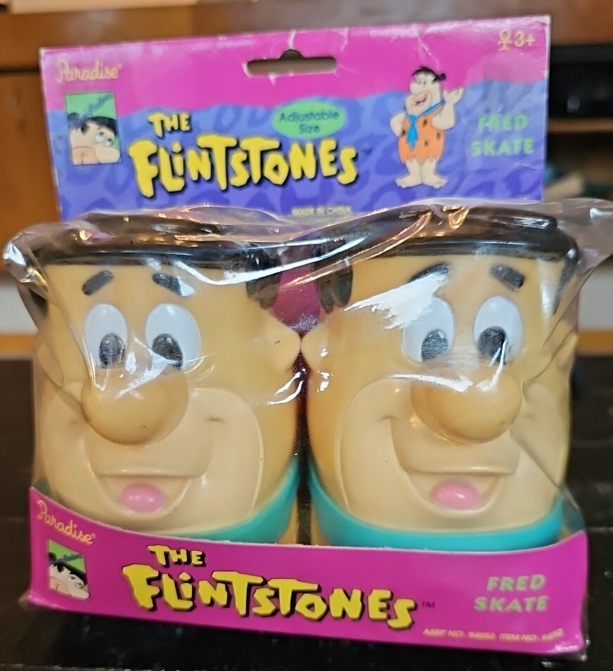 FLINTSTONES ROLLER SKATES 1994 Paradise Toys FRED SKATE Factory