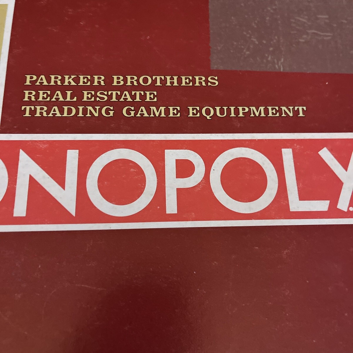 Vintage 1964 Parker Brothers Red Box MONOPOLY Board Game Large Box