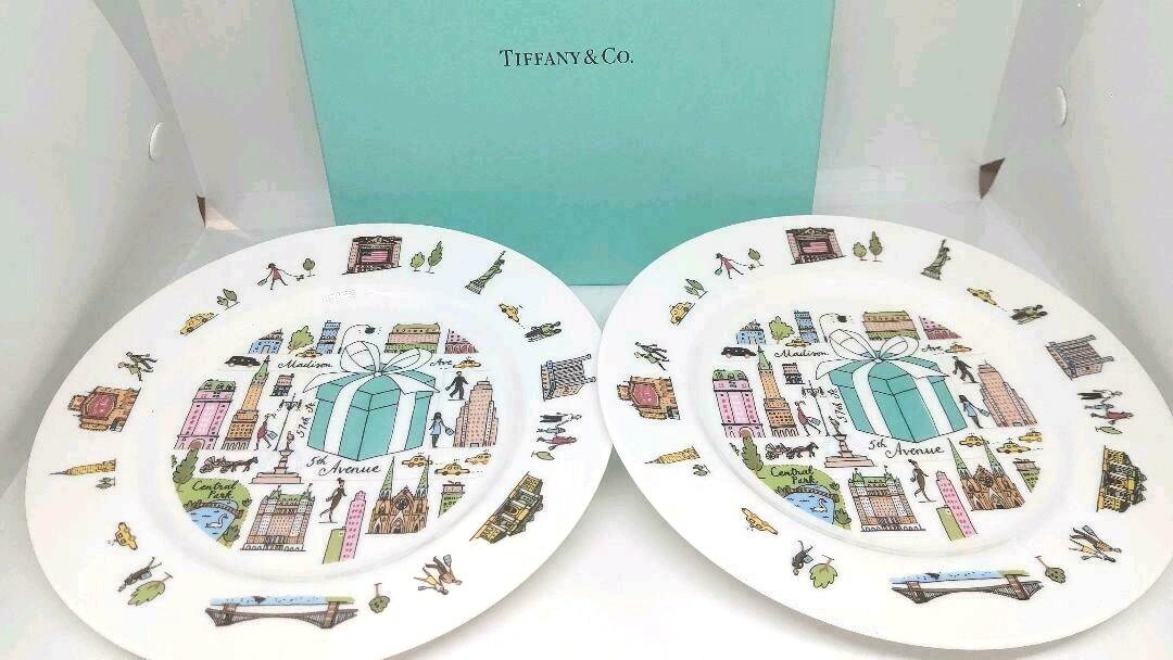 RARE Tiffany & Co. 5th Avenue Pair Plate Set Tableware Dish from