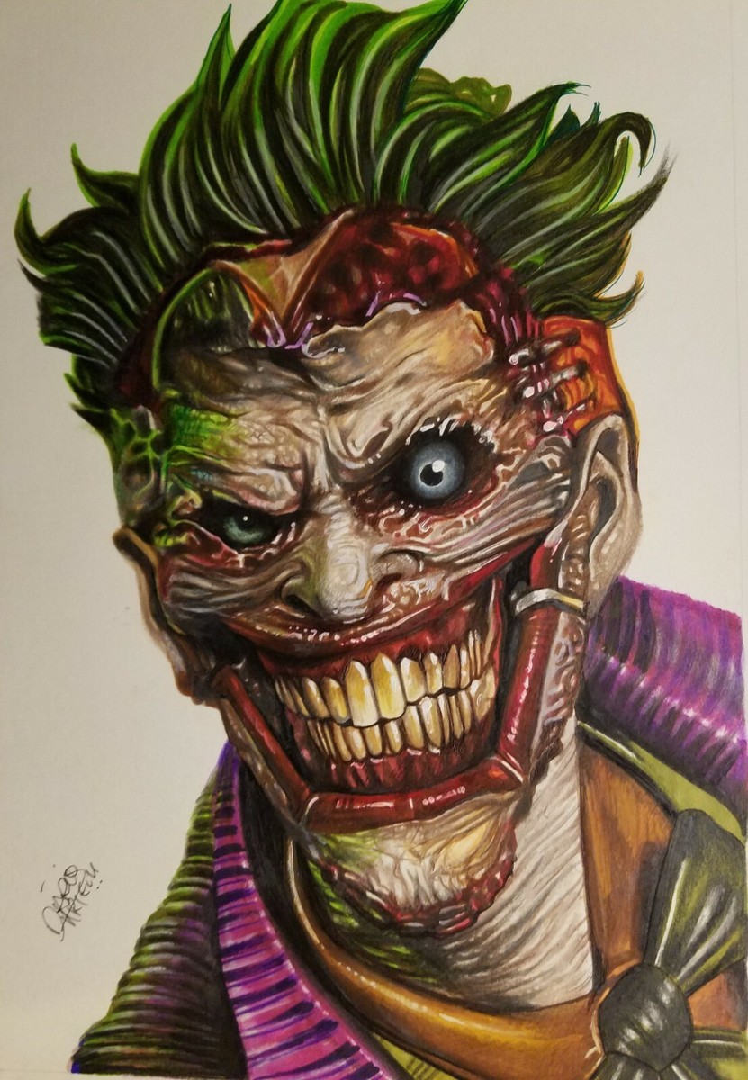 DC Joker Original Comic Sketch Cover Art One Of A Kind RARE