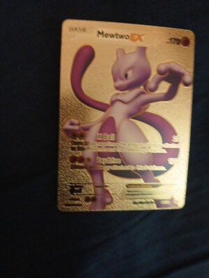 Mewtwo Ex Metal Gold Pokemon Hp170 Fan Art Card NM | eBay