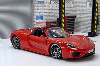 Porsche 918 Spyder - Red 1:24 Scale Car Model | eBay
