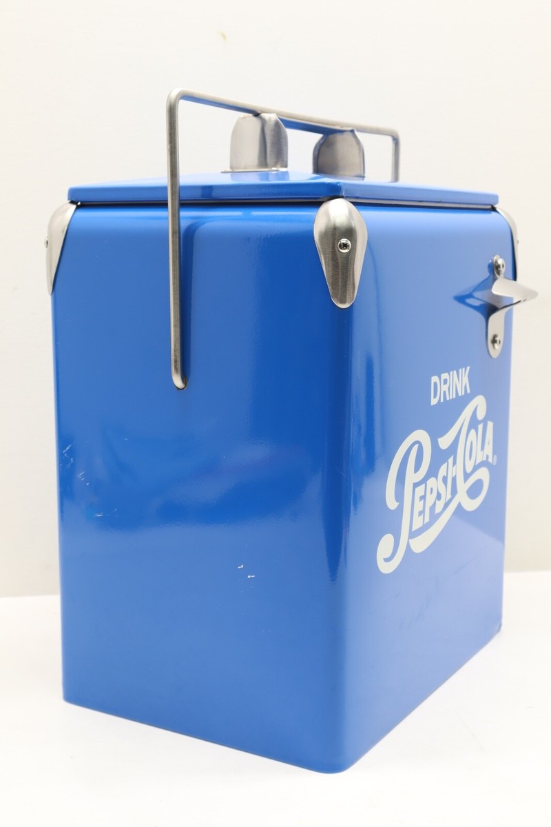 Vintage Pepsi Cola Blue Metal Portable Cooler - Great Condition | eBay