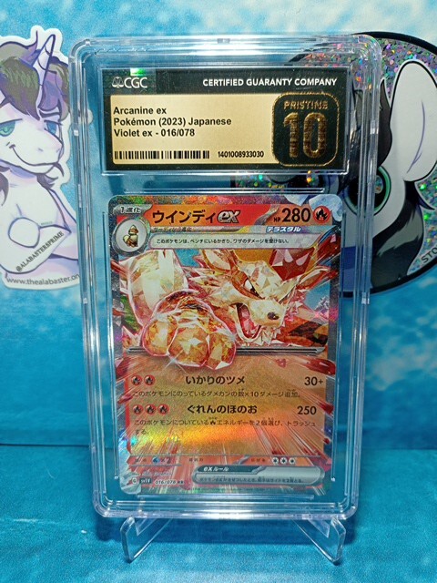 CGC Pristine 10 Arcanine ex 016/078 Violet ex sv1v Japanese