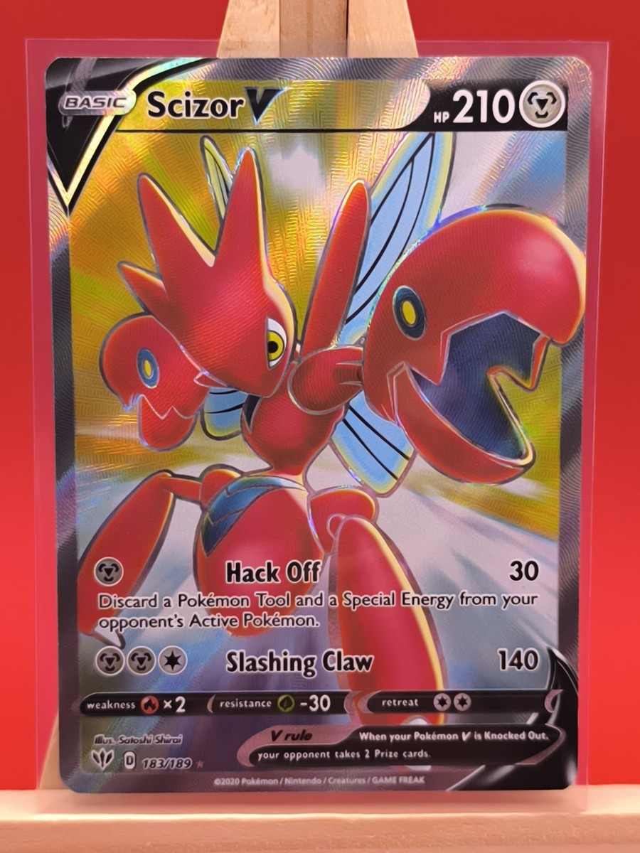 Scizor V 183/189 Darkness Ablaze Ultra Rare Full Art Pokemon Card