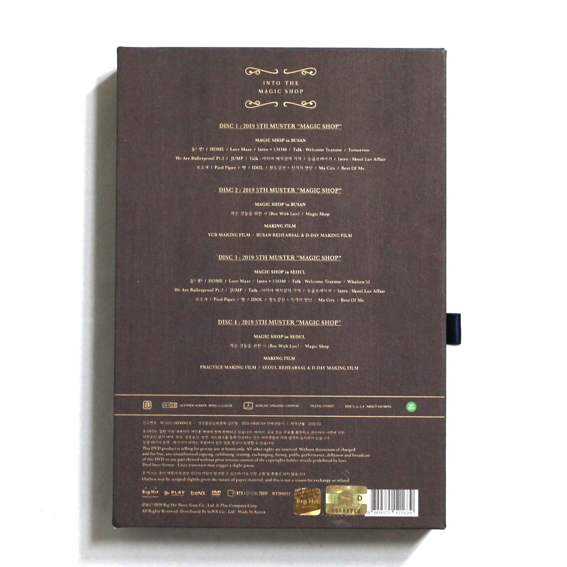 BTS Official 5th Muster Magic Shop DVD Full Set Suga Photocard +
