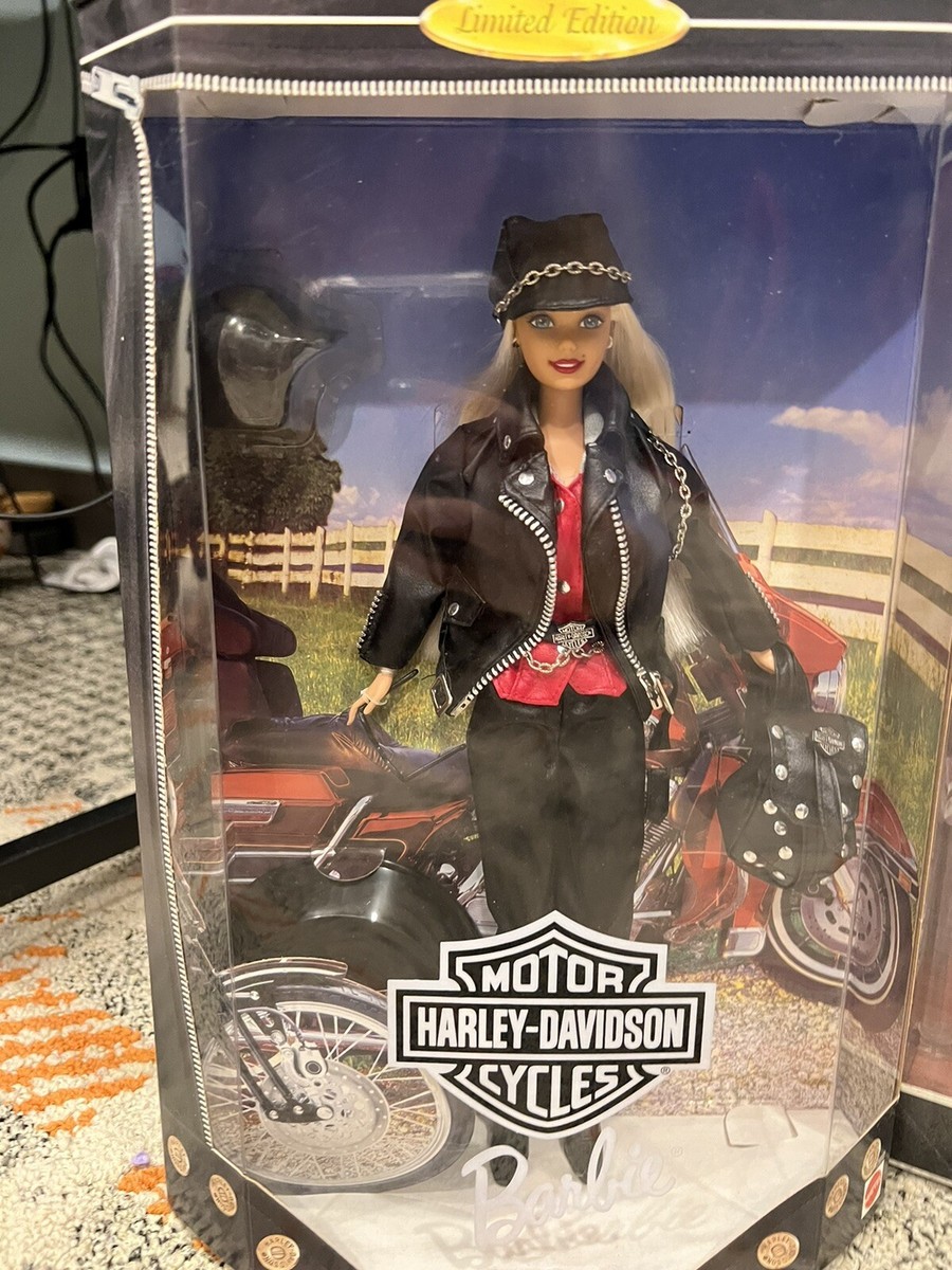 HARLEY DAVIDSON BARBIE DOLL SET OF 9 KEN BIKER COLLECTOR BLONDE