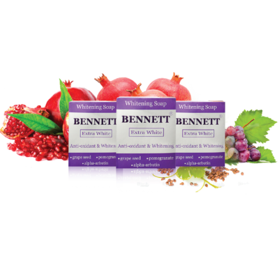 6x BENNETT Soap Extra White Antioxidant & Whitening Skin with
