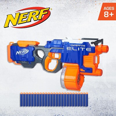 NERF Hyperfire Elite Blaster With 25 Dart Drum Fires up to 90ft