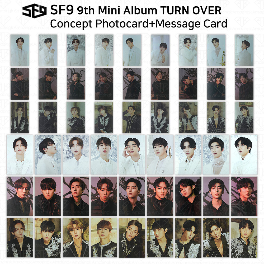 SF9 9th Mini Album Turn Over Concept Photocard Message Card KPOP K