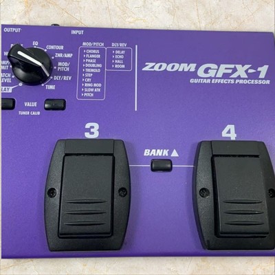 ZOOM GFX-1 GUITAR MULTI EFFECTS PROCESSOR Pedal Purple w/ AC