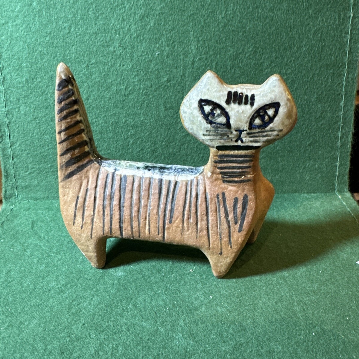 Vintage Gustavsberg Ceramic Figurine Lisa Larson Cat Lilla Zoo