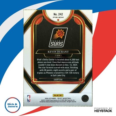 2024-25 Panini Select Kevin Durant Courtside Tiger Prizm #242