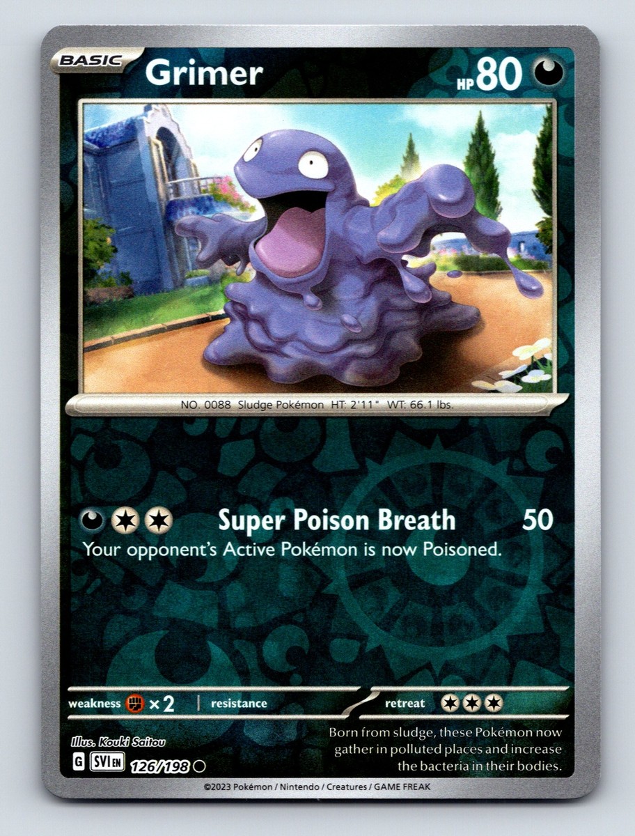 Basic Grimer HP 80 Super Poison Breath Attack Rarity Dark Sludge