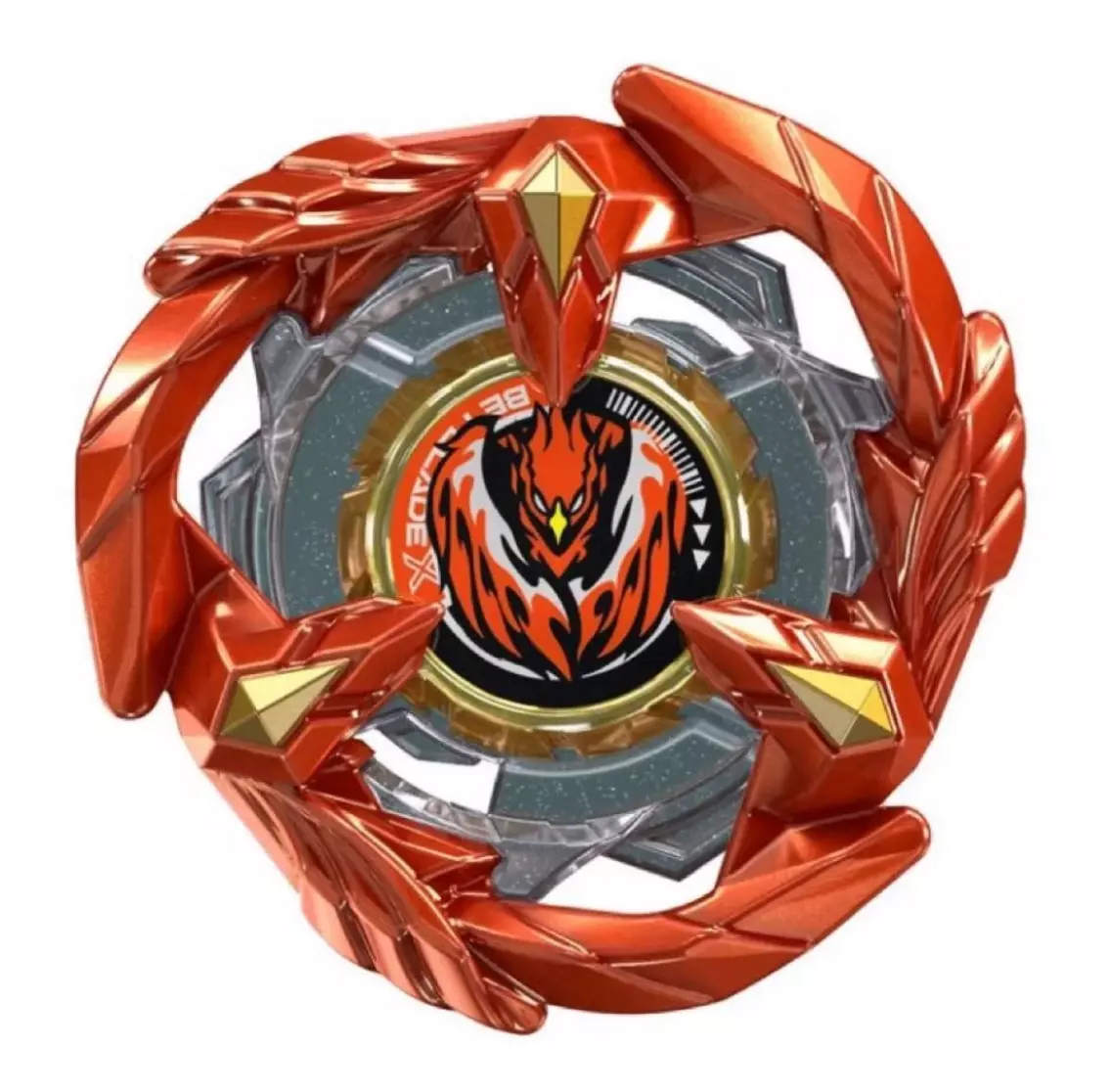 BEYBLADE X Phoenix Feather Metal Coat Orange Blade Corocoro New
