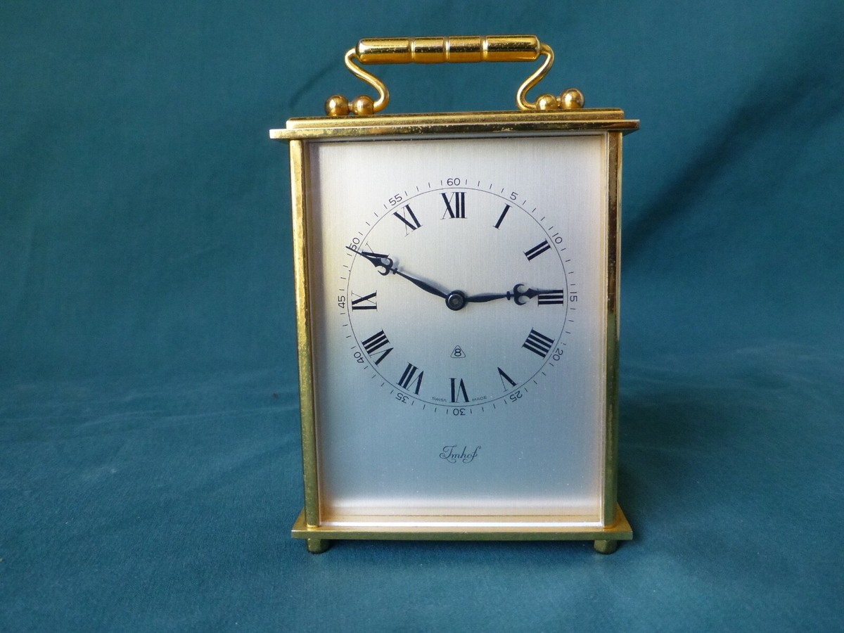 Vintage Swiss Made Imhof 15 Jewels Carriage Clock Works | eBay UK