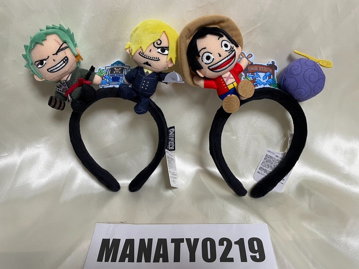 USJ One Piece Headband lot of 2 Luffy Sanji Zoro Universal Studios