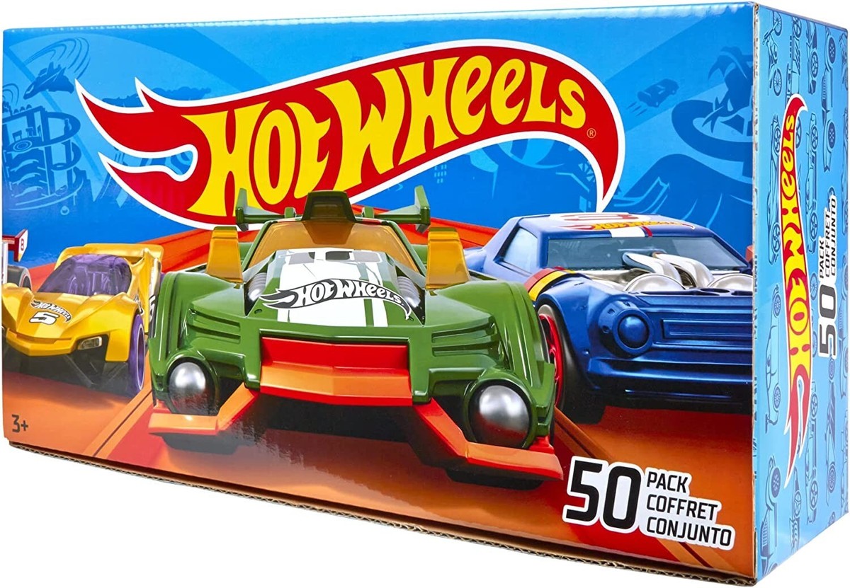 Hot Wheels Set of 50 1:64 Scale Toy Trucks and Cars, Individually