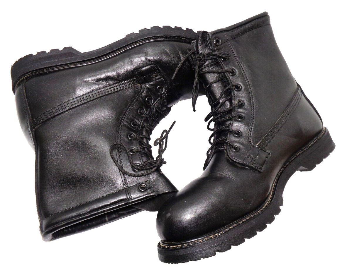ANSI Z41-PT99 Safety Protective Toe Boots Vibram Sole BLK Leather