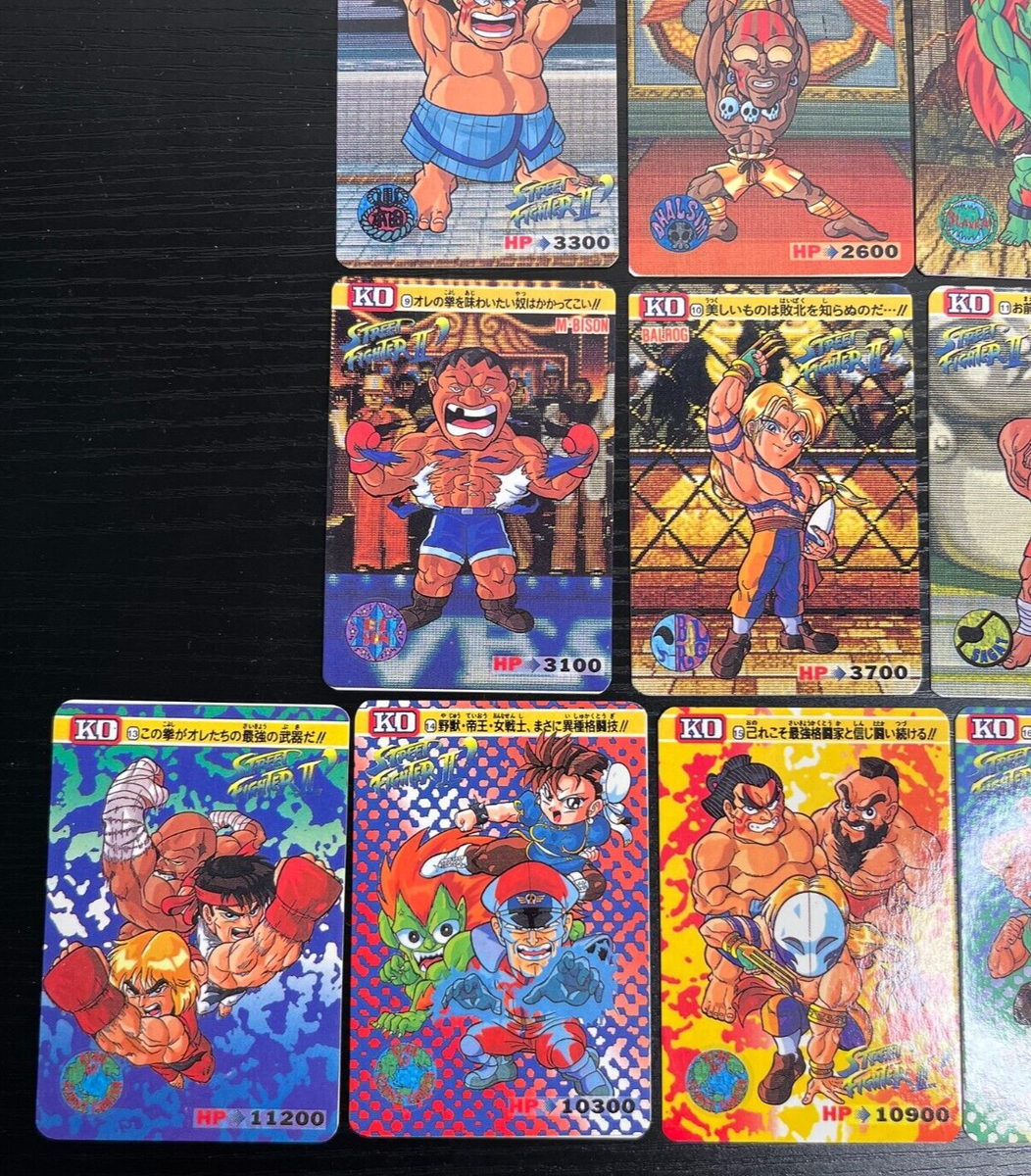 1991-92 Bandai Carddass Street Fighter II Card sub set #1-#18