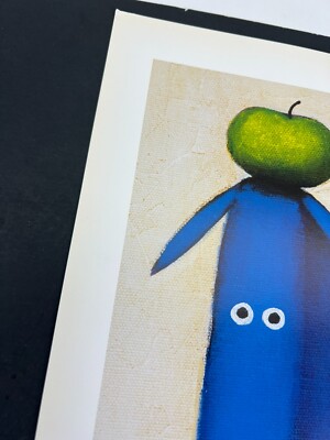 Daniel Patrick Kessler 2003 Square Blue Dog with Apple Print P/I