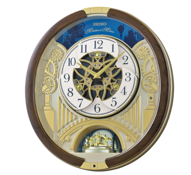 Seiko Melodies In Motion 2025 Golden Rhythm Musical Wall Clock