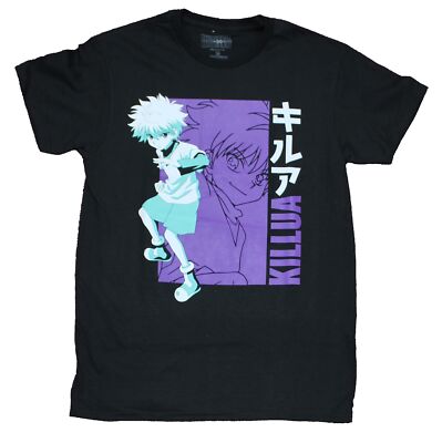 Hunter X Hunter Mens T-Shirt -Killua Purple Aqua Box Stance | eBay