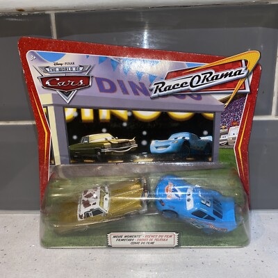 Disney Pixar Cars Race O Rama dinaco blue lightning McQueen & Tex