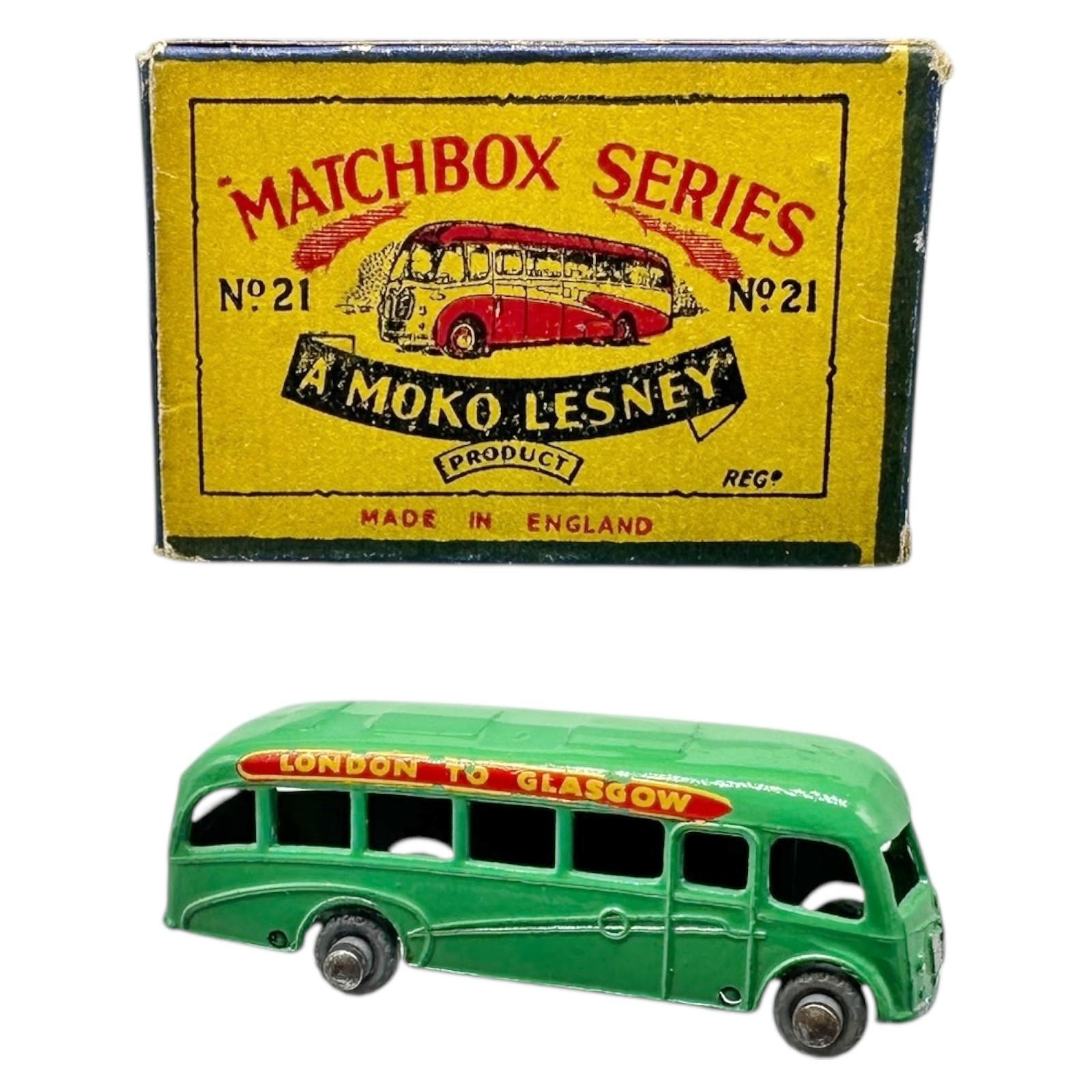 Matchbox 21a, Bedford Coach - Free Price Guide & Review