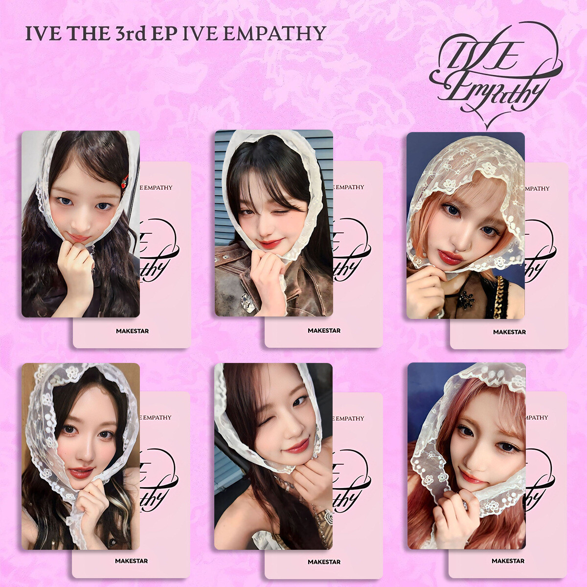 6pcs/set Kpop IVE EMPATHY Album Self Made MAKERSTAR Photocard