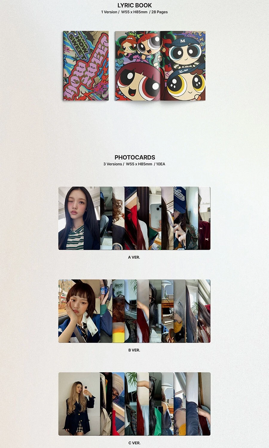 NEWJEANS [HOW SWEET] Album WEVERSE 3 Ver SET/3 QR Card+3 Book+30