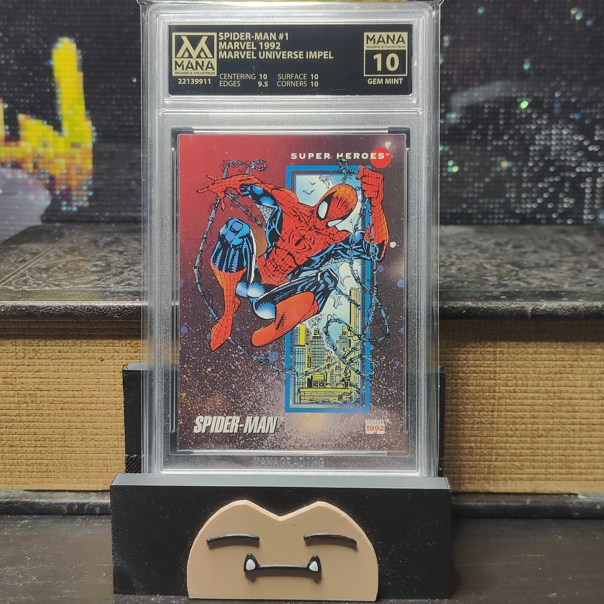 Spider-Man #1 1992 Marvel Universe Impel card MANA GRADED GEM MINT