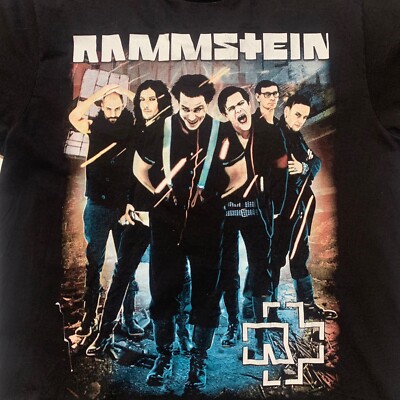 Mens T-Shirt Rammstein Big Print Size L | eBay