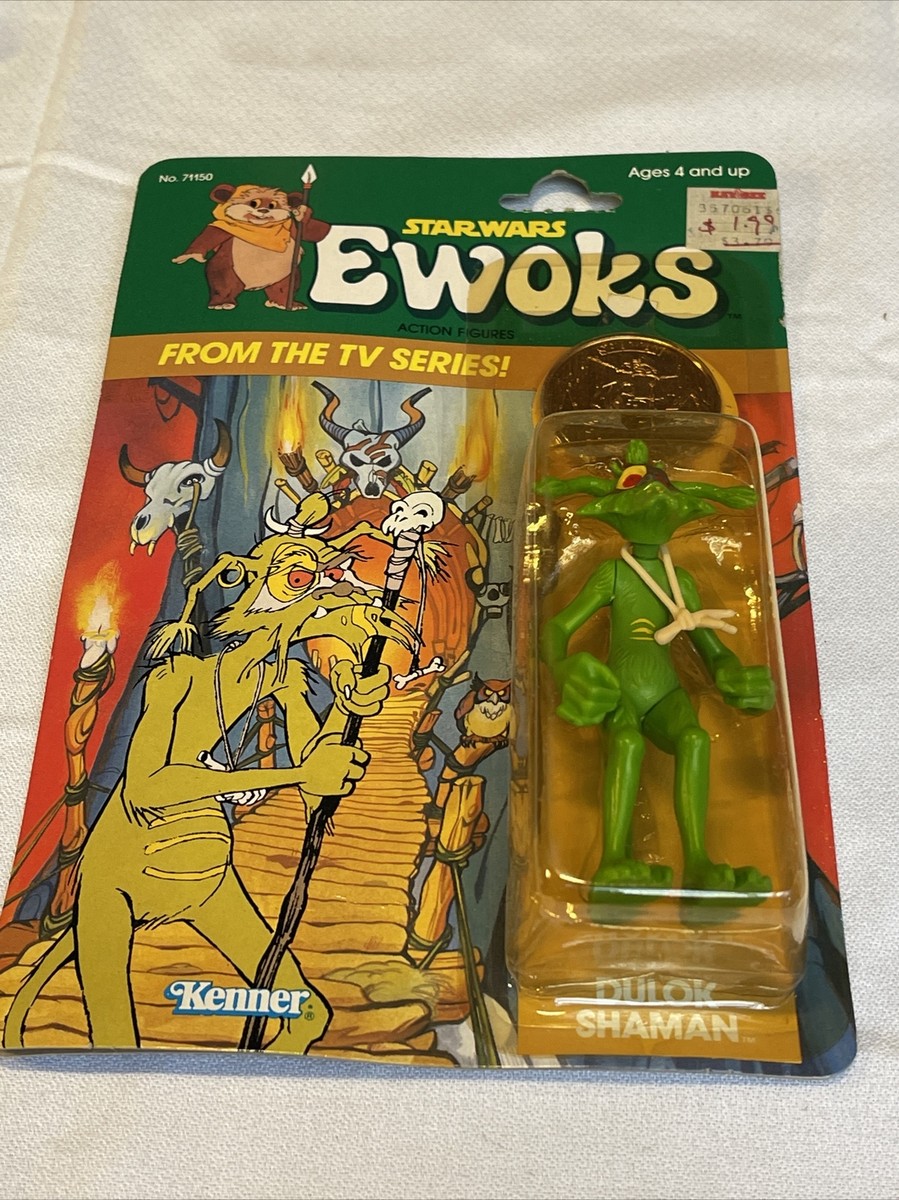 Star Wars Ewoks Dulok Shaman 1985 Kenner Action Figure and Coin