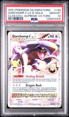 PSA 10 GARCHOMP C LV.X #145 2021 POKEMON CELEBRATIONS CLASSIC