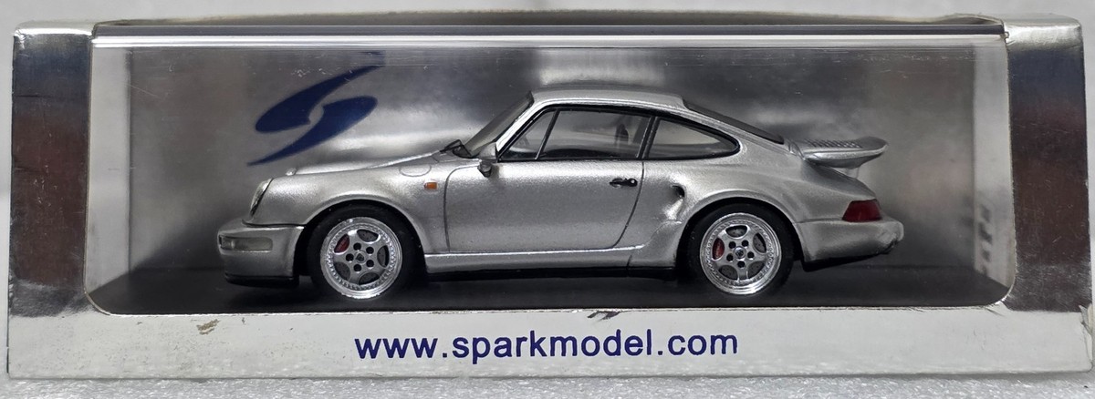 Porsche 911 (964) Turbo S 1992 Silver 1:43 Spark S2032 EXTREMELY