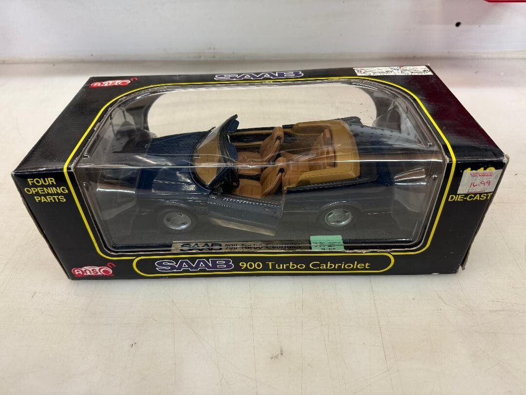 ANSON METAL SERIES 1:18 SCALE SAAB 900 TURBO CABRIOLET IN ORIGINAL